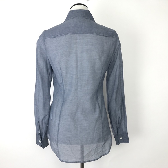 Red Valentino Bow Button Front Shirt Gingham #470 - Picture 5 of 9